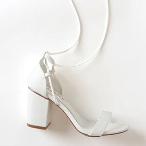 Lulus Kaira White Lace-up Heel Womens Size 7.5 New In Box